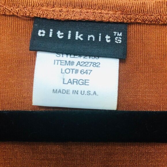 Citiknits Slinky Open Front Cardigan Womens L Bronze Topper Duster QVC Retired - Picture 4 of 6